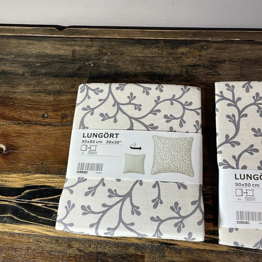 LUNGORT IKEA pillow covers - pair 20” x 20” basic pattern and nice hand feel - Picture 7 of 7